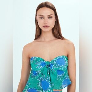 Mango x Simon Miller Bandeau Top with Knot Print